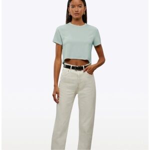 NWT - Cuts Clothing Almost Friday Tee Cropped - Size L - Color Amalfi Blue